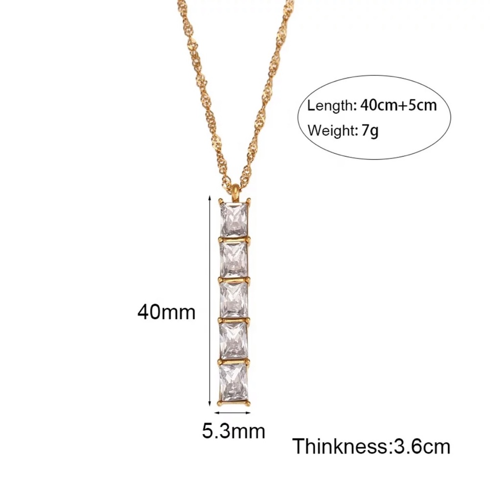 New Luxury 18K Gold Bar Necklace, nice Necklace, cute Necklace - Picture 5 of 5